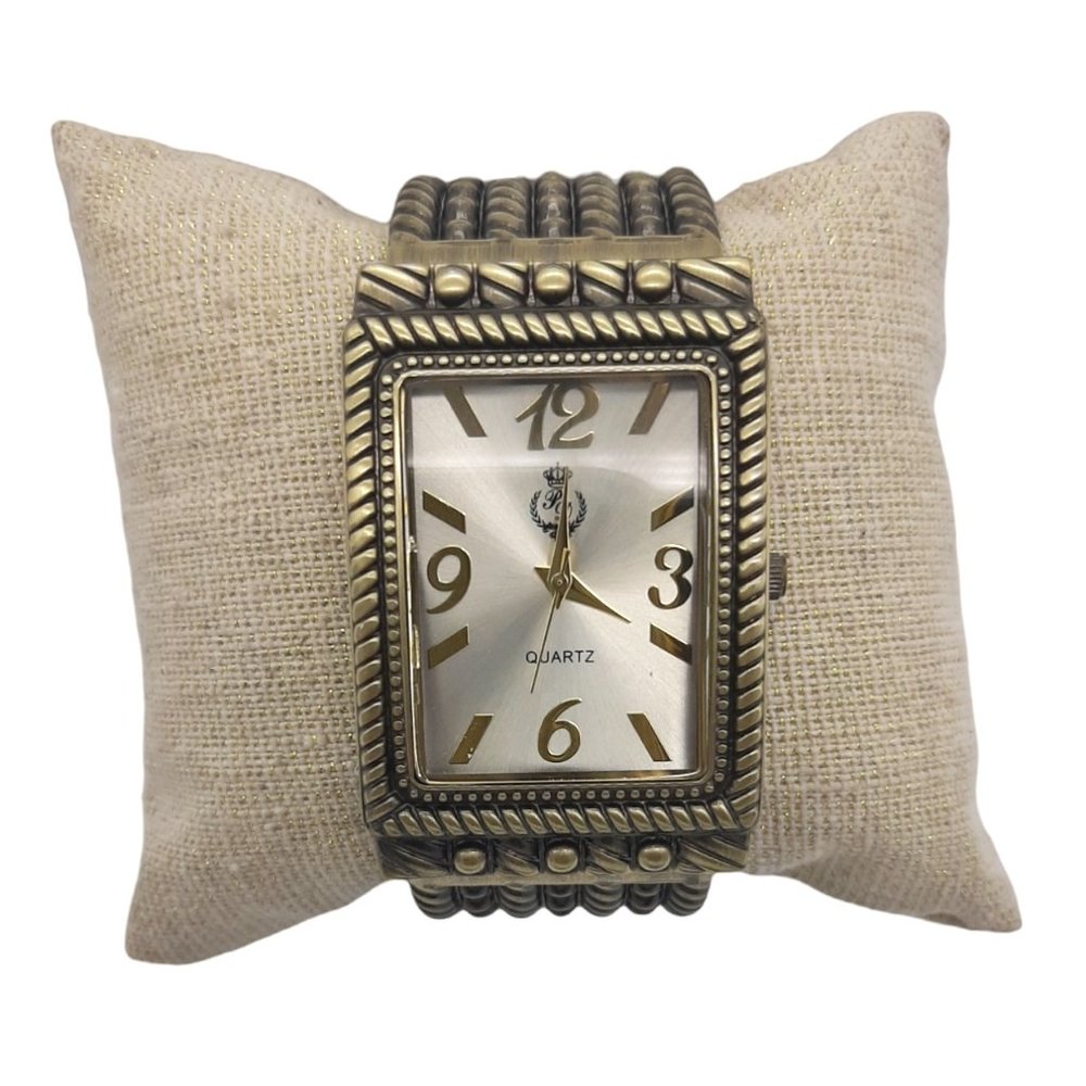VTG Premier Design Brass Tone Adjustable Clamper Watch